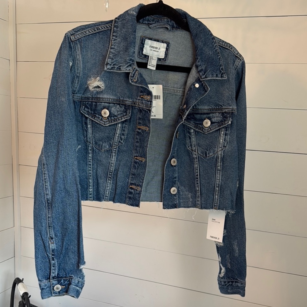 Forever 21 Denim Cropped Jacket (NWT)